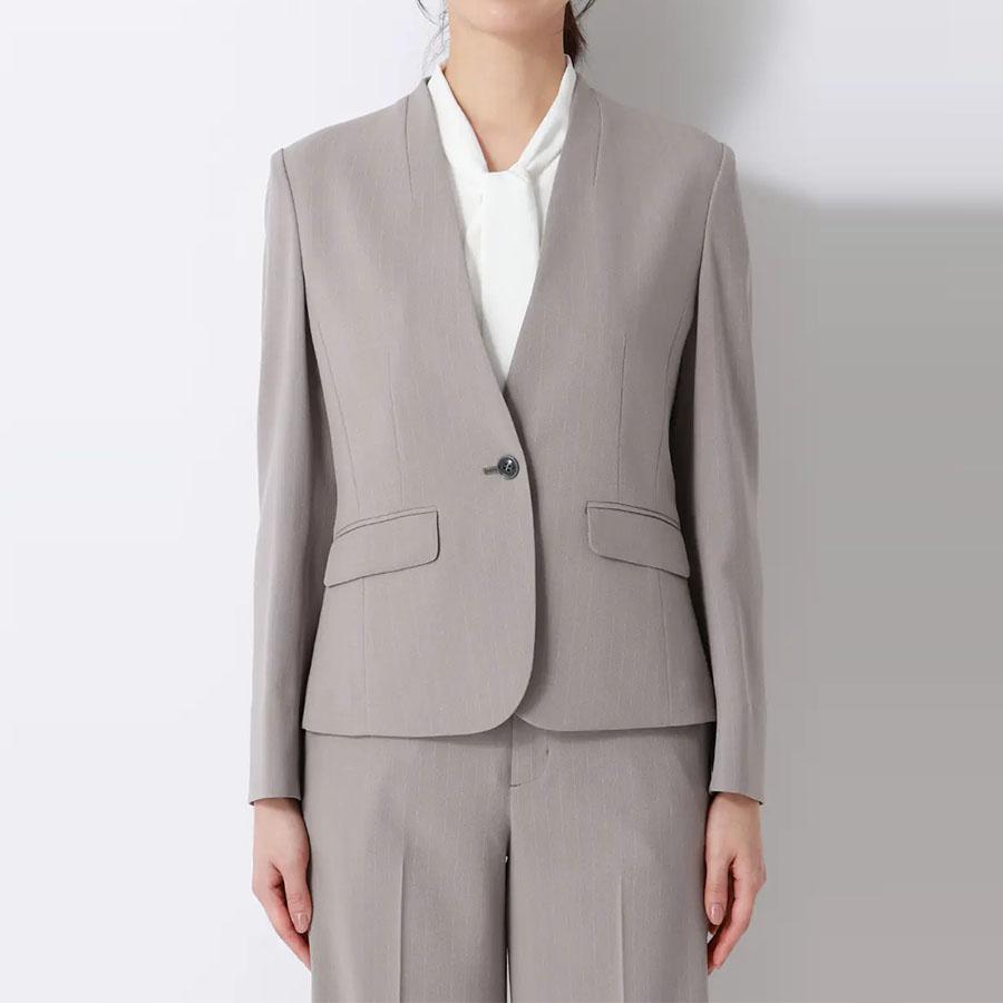 AOYAMA 【洋服の青山】涼しい Vカラージャケット レディース 盛夏