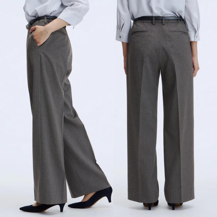 AOYAMA 【洋服の青山】裏起毛 美ジ楽スーツ 裾上げ済み ワイドパンツ