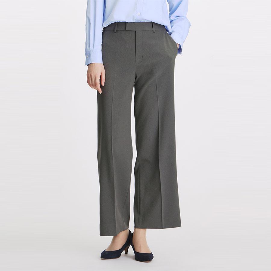 AOYAMA 【洋服の青山】涼しい 裾上げ済み ワイドパンツ レディース