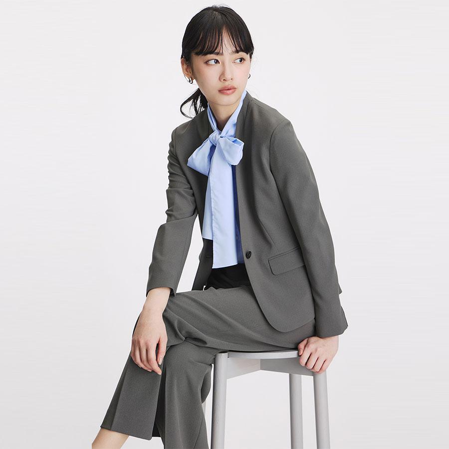 AOYAMA 【洋服の青山】涼しい 裾上げ済み ワイドパンツ レディース
