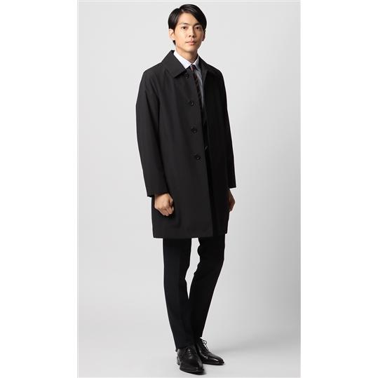 AOYAMA 【洋服の青山】メンズ コート ブラック 黒 ステンカラー AOYAMA 【洋服の青山】メンズ コート ブラック 黒 ステンカラー