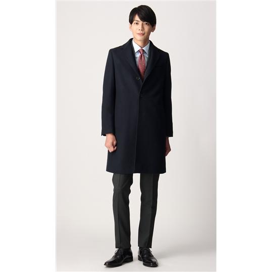 AOYAMA 【洋服の青山】秋冬 ネイビー系 シングルチェスター