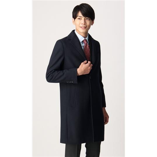 AOYAMA 【洋服の青山】秋冬 ネイビー系 シングルチェスター