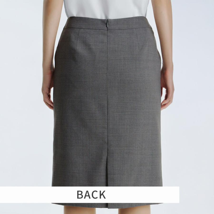 美品✨タエアシダ　セットアップ　スカート　グレー　バイカラー　11号　Lサイズ AOYAMA 【洋服の青山】盛夏 グレー 無地 清涼 タイトスカート