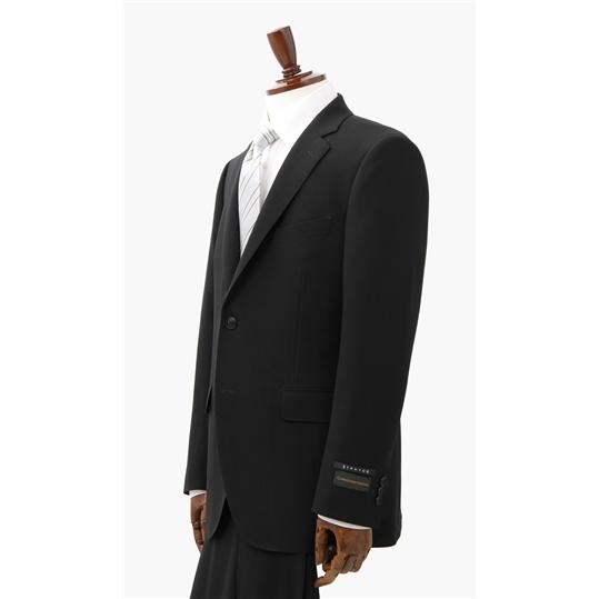 【洋服の青山】スリーシーズン ブラック系 【シングル】スタンダードブラックフォーマル CHRISTIAN ORANI BLACK LABEL メンズ ストレッチ 礼服 喪服の画像