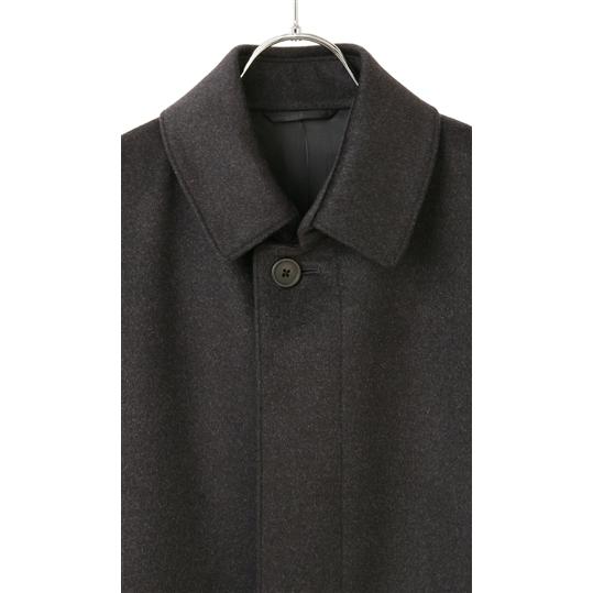 【洋服の青山】カシミヤ100% ステンカラーコート メンズ ロング丈 秋冬 グレー 灰色 無地 大きいサイズ 総裏 暖かい あったか ビジネス 通勤 通学 営業 出張の画像