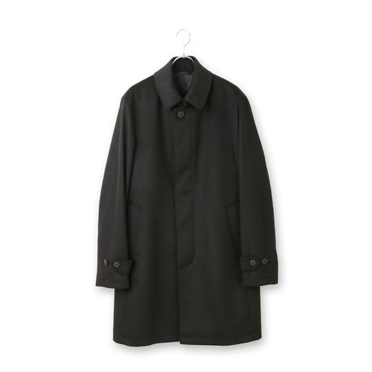 ROBERTAMICHETTI カシミヤ100% ステンカラーコート ブラック スーツのアウトレット工場 ステンカラーコート メンズ コート