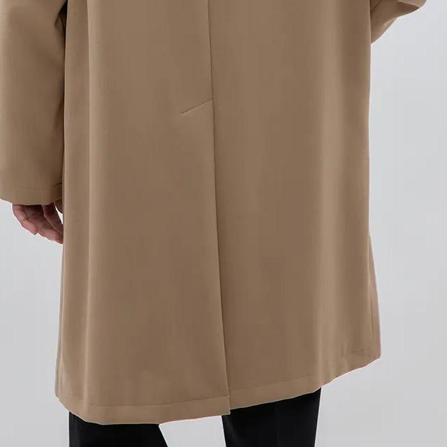 AOYAMA 【洋服の青山】暖かい ステンカラーコート メンズ ロング丈