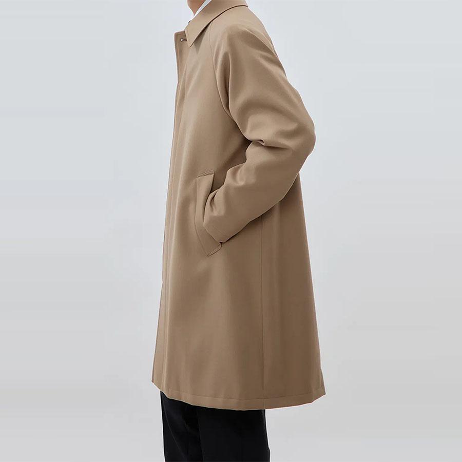 AOYAMA 【洋服の青山】暖かい ステンカラーコート メンズ ロング丈
