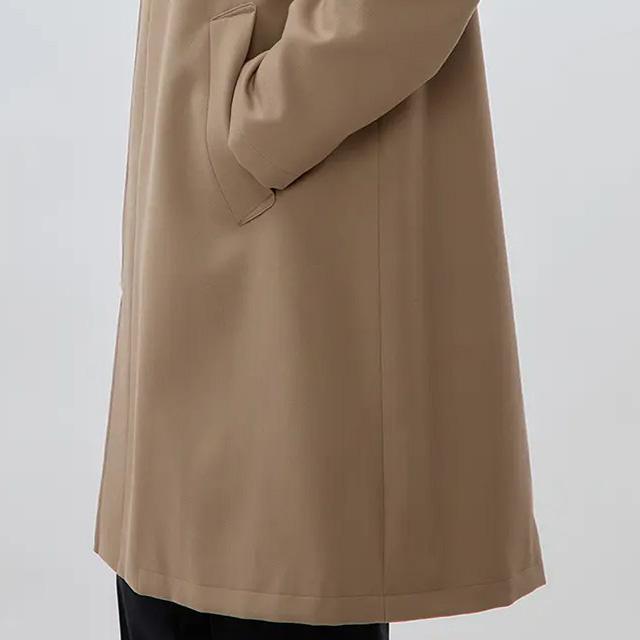 AOYAMA 【洋服の青山】暖かい ステンカラーコート メンズ ロング丈