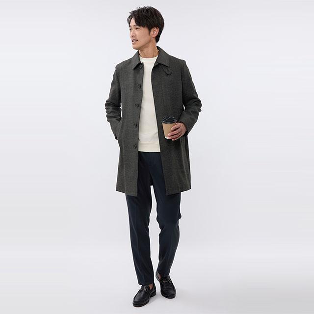 AOYAMA 【洋服の青山】裾上げ済み スラックス メンズ スリム 秋冬