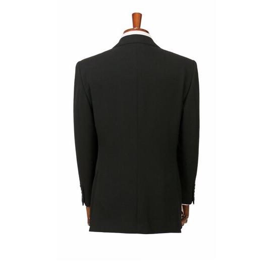 【洋服の青山】スリーシーズン ブラック系 シングルスタンダードフォーマル【DORMEUIL】【A体】【AB体】【BE体】 【ジャケット】 2ボタン 総裏 本台場 脇当ての画像