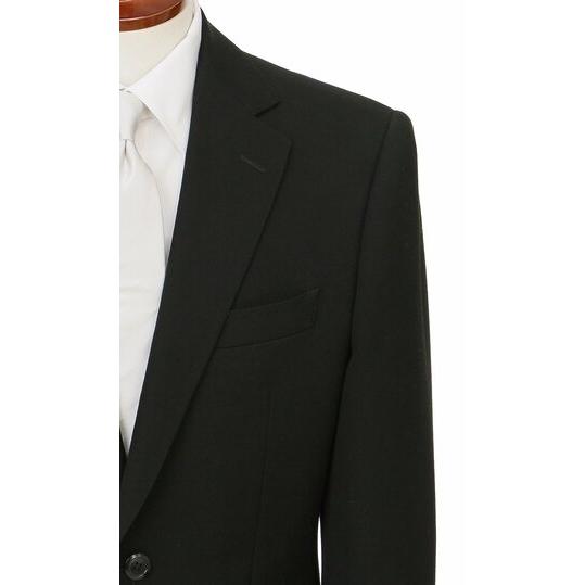 【洋服の青山】スリーシーズン ブラック系 シングルスタンダードフォーマル【DORMEUIL】【A体】【AB体】【BE体】 【ジャケット】 2ボタン 総裏 本台場 脇当ての画像