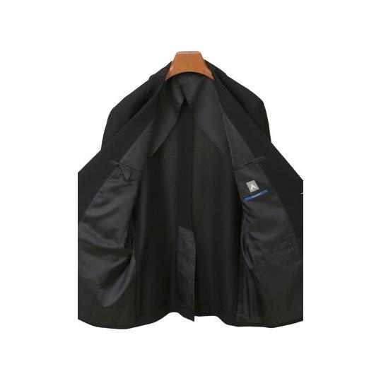 【洋服の青山】《最短当日発送》E K体 大きいサイズ 裾上げ済み 礼服 喪服 メンズ 春夏秋冬 ワンタック アジャスター 洗える シワになりにくい ストレッチ 葬式の画像