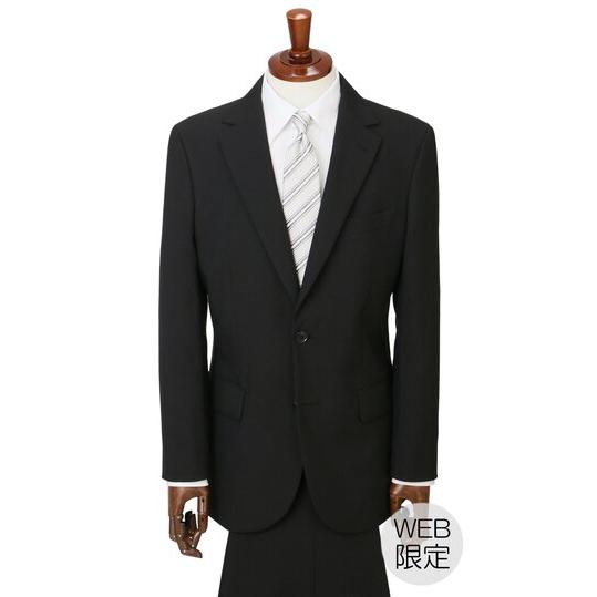 【洋服の青山】《最短当日発送》E K体 大きいサイズ 裾上げ済み 礼服 喪服 メンズ 春夏秋冬 ワンタック アジャスター 洗える シワになりにくい ストレッチ 葬式の画像