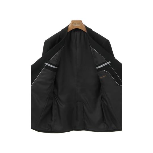 【洋服の青山】 フォーマルスーツ YA体 スリム型 ブラック 黒 メンズ 男性 紳士服 シングル スタンダード ブラックフォーマル 春秋冬 喪服 礼服 アジャスター付の画像