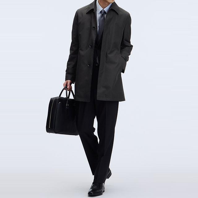 AOYAMA 【洋服の青山】温度調節 ステンカラーコート メンズ スリム