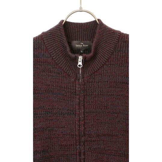 新品未使用 ウォームライニングフルジップセーター AOYAMA 【洋服の青山】洗えるウール 暖かい フルジップセーター 長袖