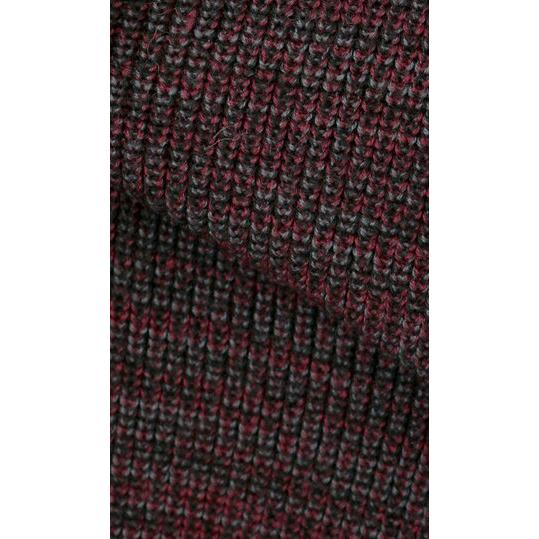 【洋服の青山】洗えるウール 暖かい フルジップセーター 長袖 メンズ 秋冬 レッド 赤 ワイン 編地 ウール100% 大きいサイズ フルジップ 洗える 保温 あったかい
