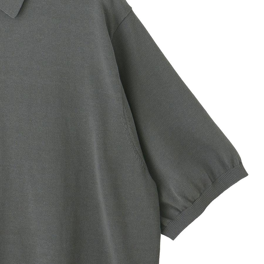 AOYAMA 【洋服の青山】綿100％ 14G ニットポロシャツ 半袖 メンズ 春夏