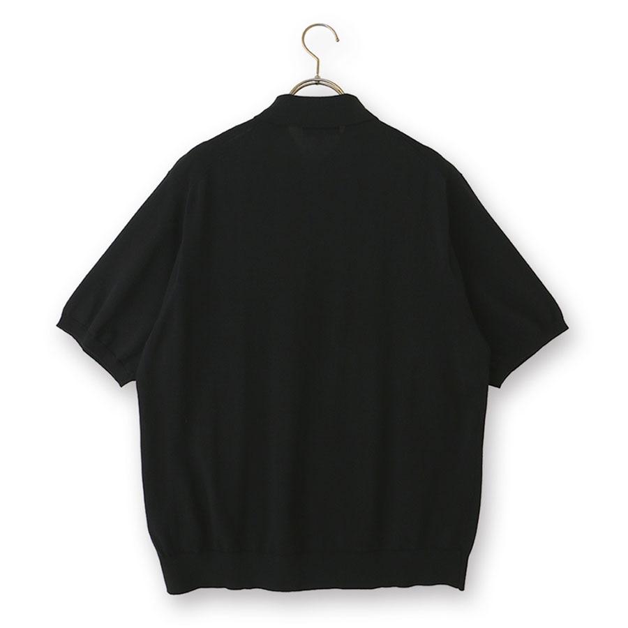 AOYAMA 【洋服の青山】綿100％ 14G ニットポロシャツ 半袖 メンズ 春夏