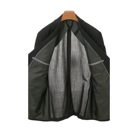 【洋服の青山】 AB体 フォーマルスーツ メンズ シングル 盛夏 ブラック 黒 スタンダードフォーマル 紳士服 礼服 喪服 冠婚葬祭 シワ抑制 清涼感 涼しいの画像
