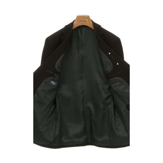 【洋服の青山】スリーシーズン YA体 スリム型 ブラック系 メンズ プレミアムスタイリッシュフォーマル【シングル】 HILTON 春 夏 秋 喪服 礼服の画像