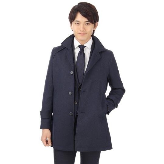 秋冬用 ネイビー系 合繊 スタンドカラー スタイリッシュコート Moda Ritorno 洋服の青山plus 通販 Paypayモール