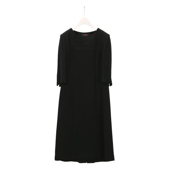 AOYAMA 【洋服の青山】オールシーズン用 ブラック系 ノーカラー