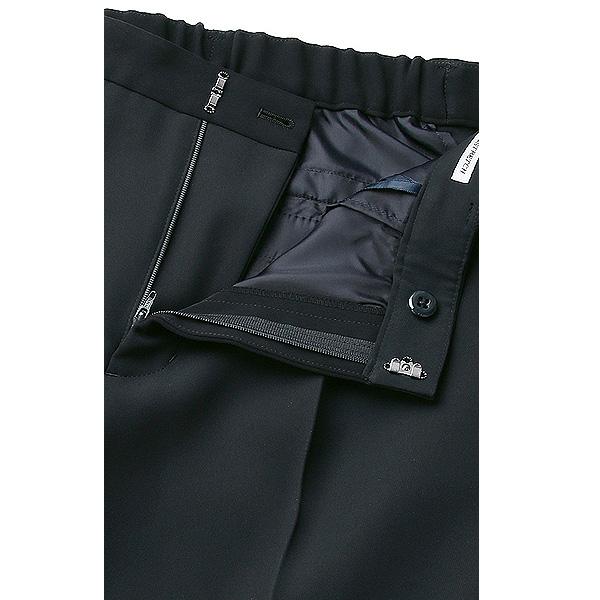 AOYAMA 【洋服の青山】ワンタック テーパードパンツ ネイビー 無地 紺