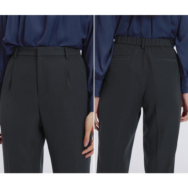 1タックテーパードパンツ　濃紺　XS AOYAMA 【洋服の青山】ワンタック テーパードパンツ ネイビー 無地 紺