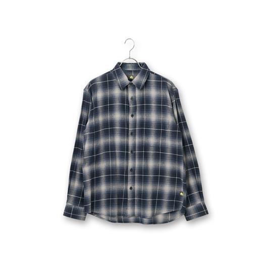 AOYAMA 【洋服の青山】秋冬 ネイビー系 ビエラ起毛チェックシャツ 