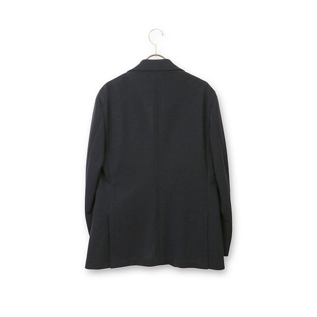 【洋服の青山】御幸毛織 サイドベンツ ニットジャケット メンズ 秋冬 ネイビー 紺  シングル 2ボタン 背抜き 型崩れしにくい ドレープ感 軽量 軽い 動きやすいの画像