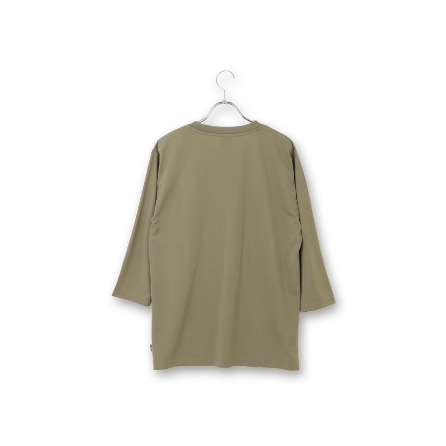 AOYAMA 【洋服の青山】Tシャツ メンズ 7分袖 緑 グリーン カーキ 無地