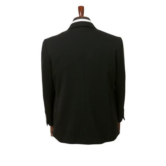 【洋服の青山】スリーシーズン ブラック系 ダブルスタンダードフォーマル【E体】【御幸毛織】 【ジャケット】 ダブル6ボタン ピークドラペル 背抜き 本台場の画像