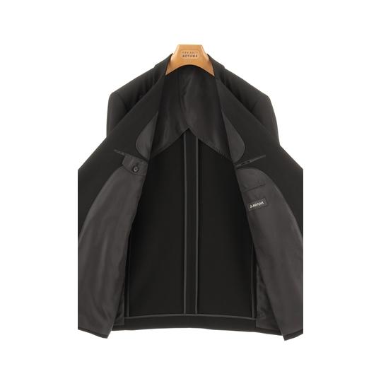 【洋服の青山】 フォーマルスーツ メンズ 春秋冬 AB体 がっちり型 ブラック 黒 ブラックスーツ 礼服 礼装 喪服 葬式 冠婚葬祭の画像