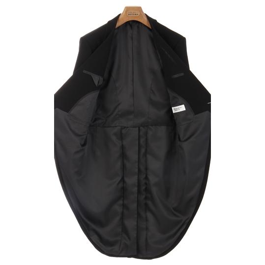 【洋服の青山】 スリーシーズン ブラック系 モーニングコート(キング&トール) メンズ 大きいサイズ フォーマル 正礼装 新郎 公的行事 喪主 葬儀 礼服の画像