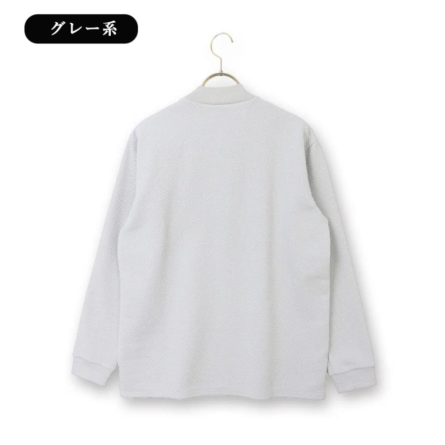 AOYAMA 【洋服の青山】ゴルフ モックネックTシャツ メンズ 長袖 秋冬