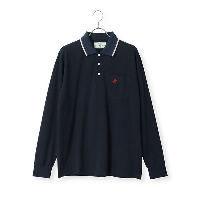 ネイビー ポロシャツ Sサイズ 赤青襟 アイトス 介護ユニフォーム サイドポケット半袖ポロシャツ（男女