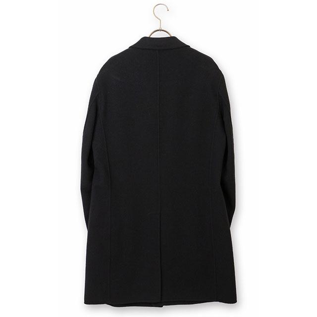 【洋服の青山】バルンケットコート チェスターコート メンズ 秋冬 ブラック 黒 無地 カシミヤ混 ダブルフェイス 柔らかい 軽い 疲れにくい 大きいサイズ 暖かいの画像