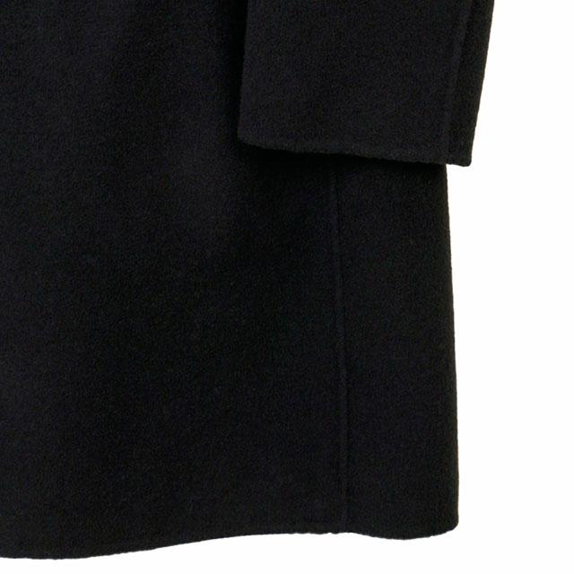 【洋服の青山】バルンケットコート チェスターコート メンズ 秋冬 ブラック 黒 無地 カシミヤ混 ダブルフェイス 柔らかい 軽い 疲れにくい 大きいサイズ 暖かいの画像
