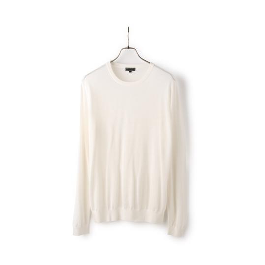 AOYAMA 【洋服の青山】秋冬用 ホワイト系 クルーネックセーター【戸賀 
