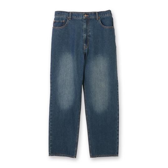 AOYAMA 【洋服の青山】メンズ ルーズ デニム ブルー リサイクル糸【裾