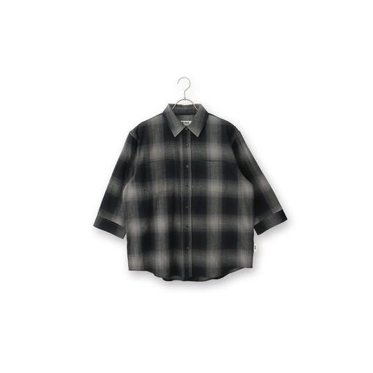 AOYAMA 【洋服の青山】綿100% カジュアルシャツ メンズ 春夏 ブラック