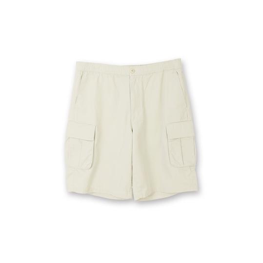 Stone  ホワイトカーゴショートパンツ スビンプラチナムスムーステリー カーゴショートパンツ オフホワイト