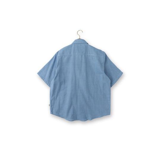AOYAMA 【洋服の青山】LOGOS ダブルガーゼデニム調 カジュアルシャツ