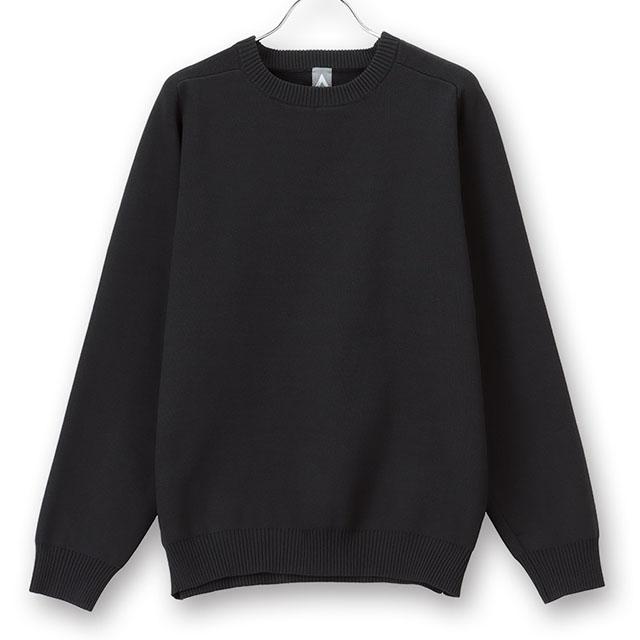 黒◆Sサイズ/長袖ニット セーター 立体 格子柄編み 長袖 ニットセーター 205 黒 シンプル 無地 大人