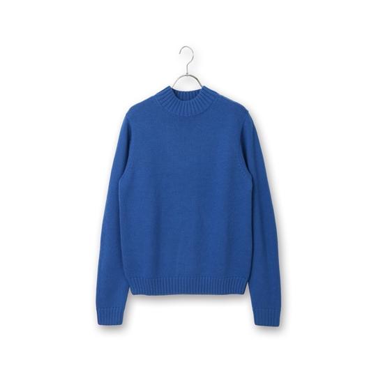 AOYAMA 【洋服の青山】秋冬用 ブルー系 モックネックセーター 