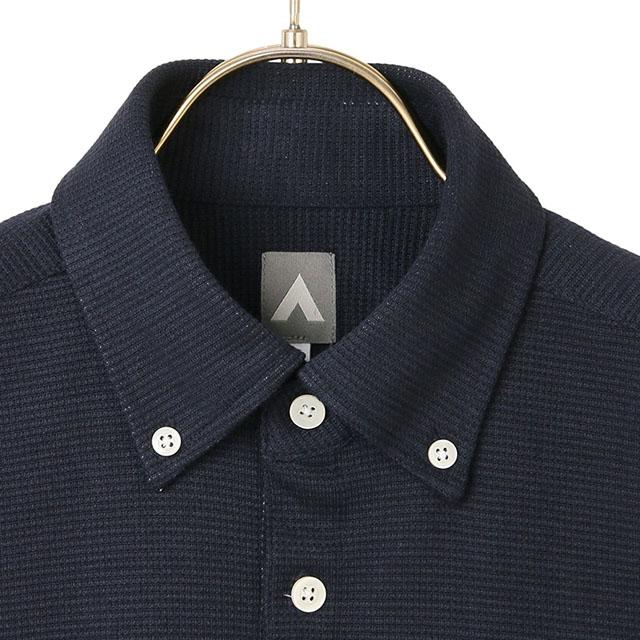 AOYAMA 【洋服の青山】メンズ 春夏用 ネイビー系 鬼カノコ ポロシャツ
