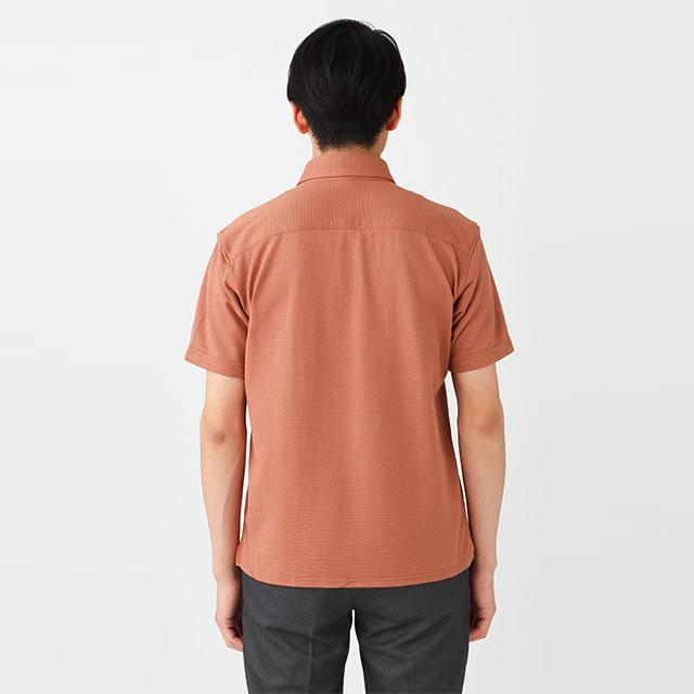 AOYAMA 【洋服の青山】ポロシャツ メンズ 半袖 春夏用 オレンジ 橙